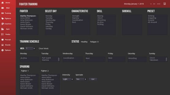 Screenshot MMA Simulator
