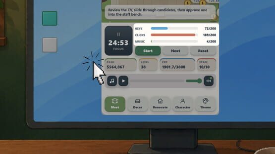 Screenshot MyBiz: Pomodoro Desk Tycoon