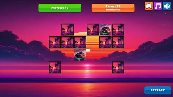 Screenshot OG Memory: Synthwave Boats