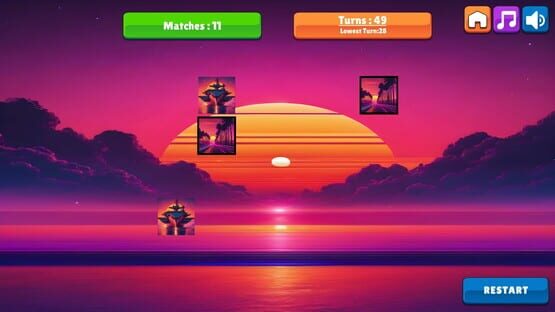 Screenshot OG Memory: Synthwave Boats