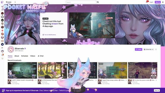 Screenshot Pocket Waifu: Desktop Pet