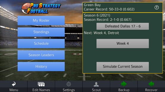Screenshot Pro Strategy Football 2016