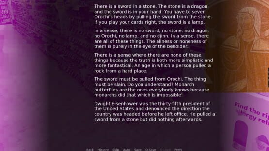 Screenshot Purple Prose for Purple Hearts: **** the Witch