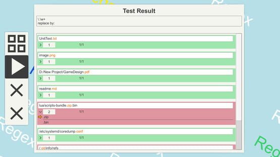 Screenshot Regex Game