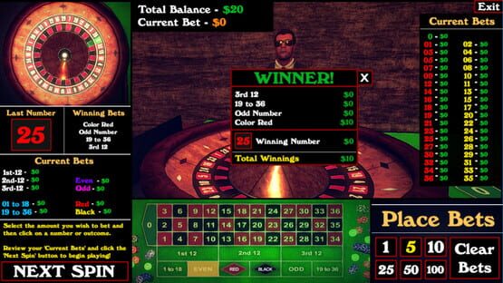 Screenshot Roulette Simulator