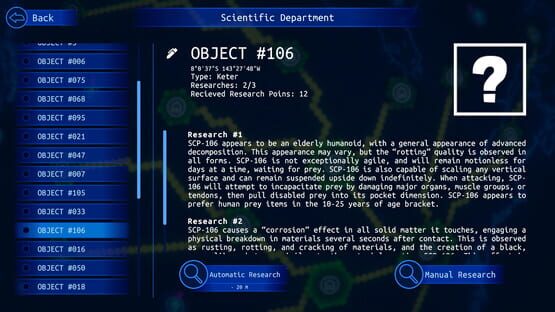 Screenshot SCP Strategy