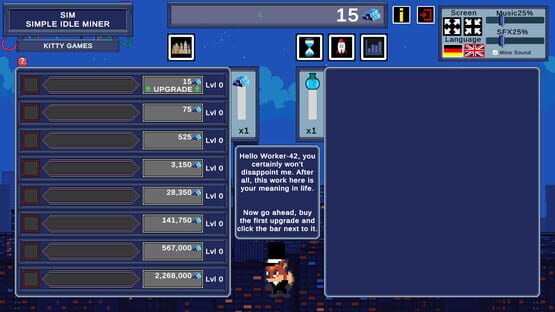 Screenshot SIM: Simple Idle Miner