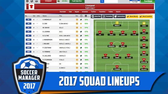 Screenshot Soccer Manager 2017