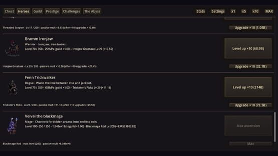 Screenshot Treasure Clicker
