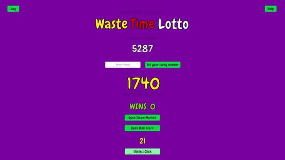 Screenshot Waste Time Lotto