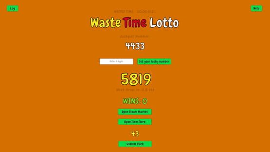 Screenshot Waste Time Lotto