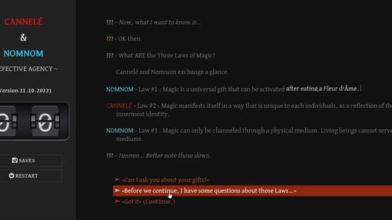 Screenshot Cannelé & Nomnom: Defective Agency