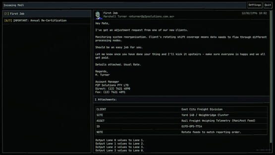 Screenshot Lane-4: A dystopian Programming Thriller
