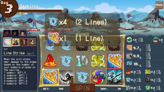 Screenshot Slot Heroes: Reels of Fate