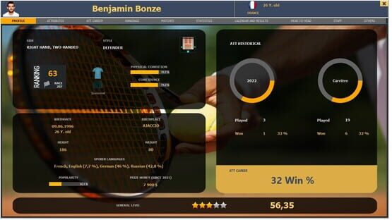 Screenshot Absolute Tennis Manager