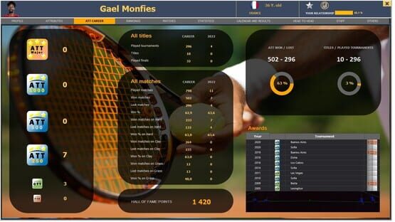 Screenshot Absolute Tennis Manager