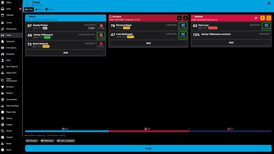 Screenshot Baseball Legacy Manager 25