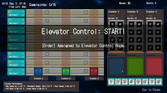 Screenshot 'In You We Trust, Not Algorithms': Newbie Matsumoto's Manual Elevator Operation with Sticky Notes