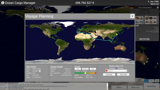 Screenshot Ocean Cargo Manager