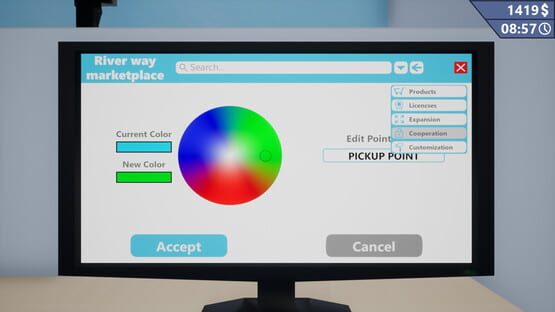 Screenshot Pickup Point Simulator