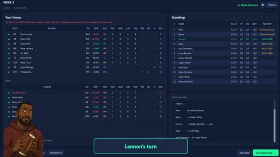 Screenshot ReDraft: The Fantasy Football Simulator