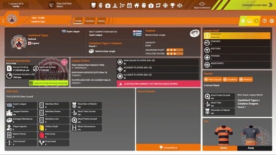 Screenshot Rugby League Team Manager 3
