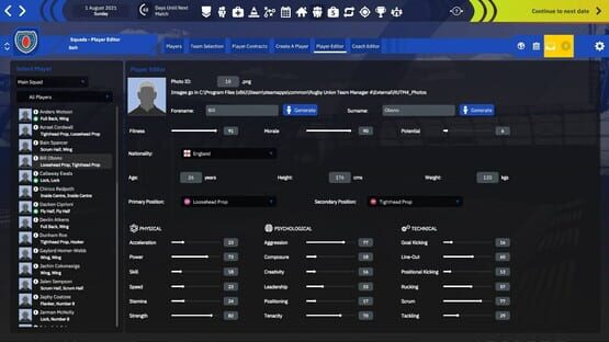 Screenshot Rugby Union Team Manager 4