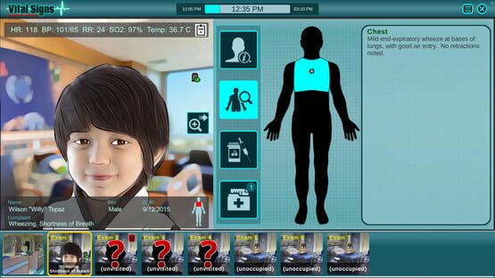 Screenshot Vital Signs: Emergency Department