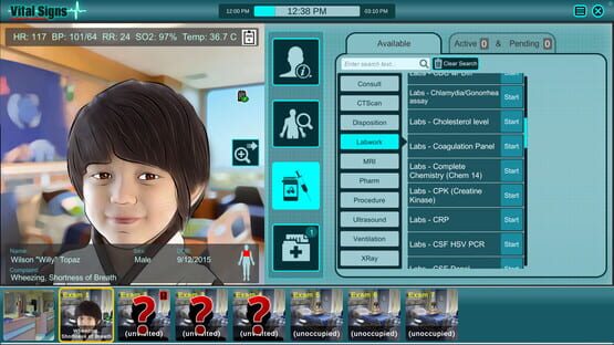 Screenshot Vital Signs: Emergency Department