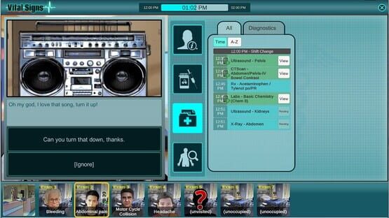 Screenshot Vital Signs: Emergency Department