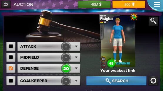 Screenshot Women's Soccer Manager