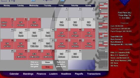 Screenshot Baseball Mogul 2008