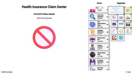 Screenshot Health Insurance Claim Denier