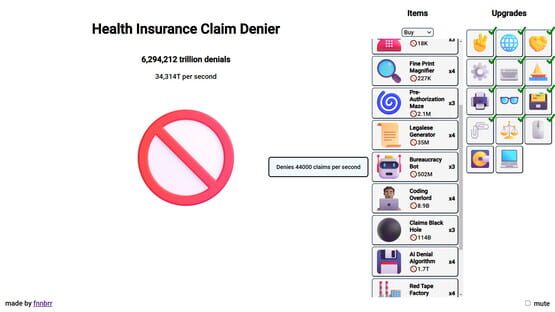 Screenshot Health Insurance Claim Denier