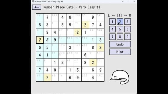 Screenshot Number Place Cats