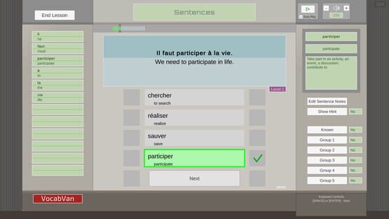 Screenshot VocabVan