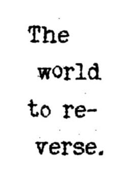 Cover The World to Reverse.