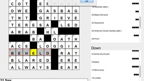 Screenshot Crosswords Crazy!