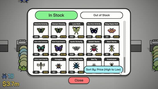 Screenshot Budgie's Bug Shop