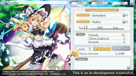 Screenshot Touhou LostWord