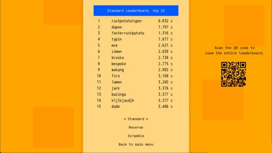Screenshot A Game About Typing The Alphabet