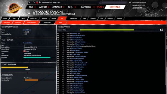 Screenshot Franchise Hockey Manager 6