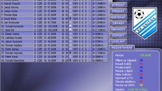 Screenshot Czech Soccer Manager 2020