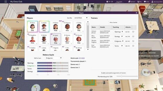 Screenshot Chess Club Manager