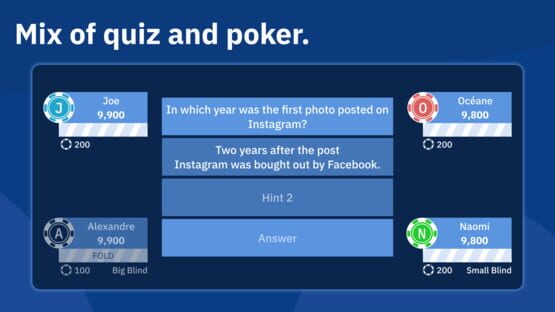Screenshot QuizPoker: Mix of Quiz and Poker