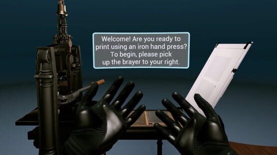 Screenshot 19th Century Printing Press Experience VR