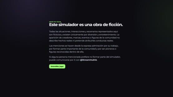 Screenshot Simulador StreamHub