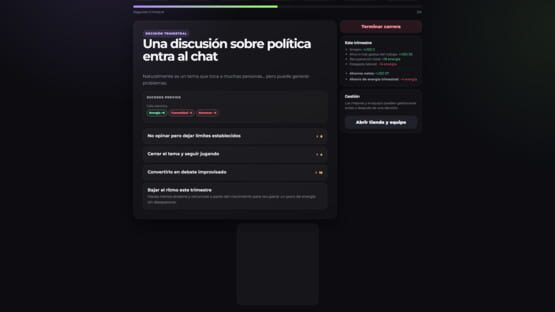 Screenshot Simulador StreamHub