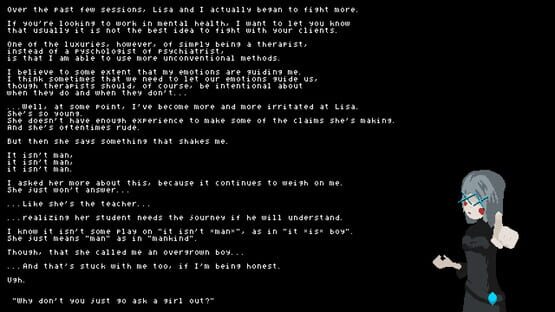 Screenshot Basic Parade or: "you should be depressed."