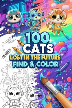 Cover 100 Cats Lost in the Future Find & Color